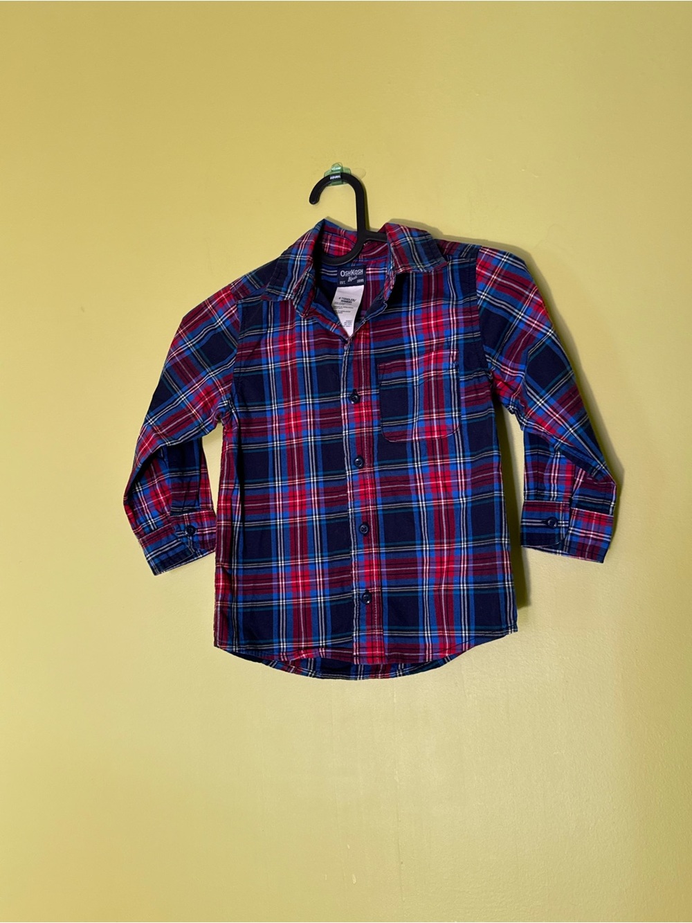 OshKosh B'gosh Navy & Red Plaid Button-Down Shirt